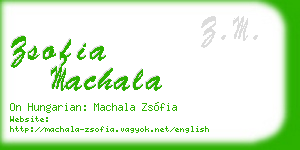 zsofia machala business card