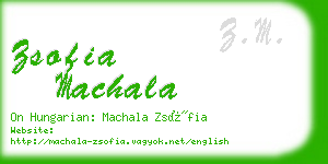 zsofia machala business card